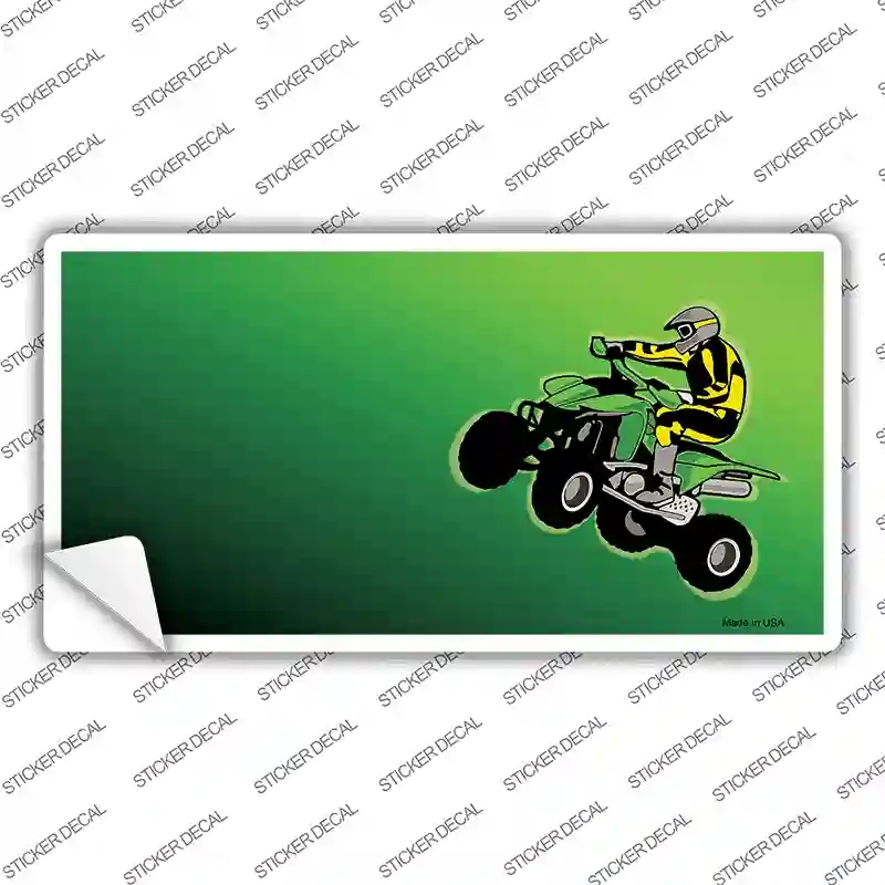LP-2382s-S Quad Rider Offset Flat Novelty Sticker Decal, Small