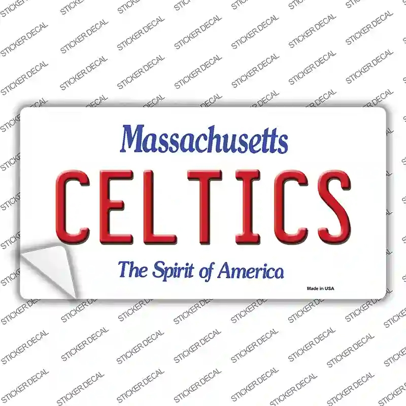 LP-2564s-XL Celtics Massachusetts State Novelty Sticker Decal, Extra Large
