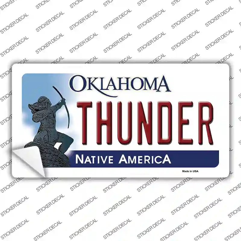 LP-2583s-S Thunder Oklahoma State Novelty Sticker Decal, Small