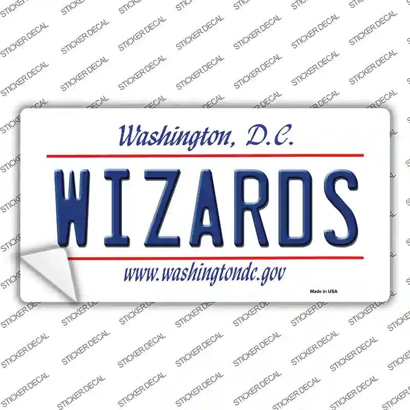 LP-2592s-XL Wizards Washington DC State Novelty Sticker Decal, Extra Large