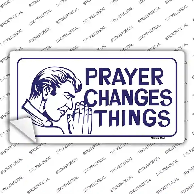 LP-259s-S Prayer Changes Things Novelty Sticker Decal, Small
