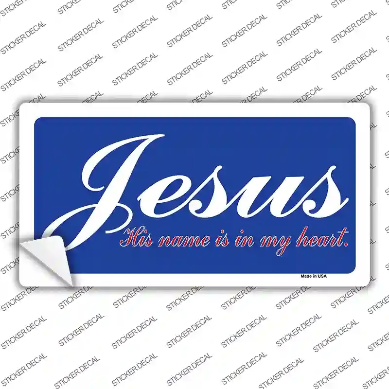 LP-2782s-XL Jesus Blue Novelty Sticker Decal, Extra Large