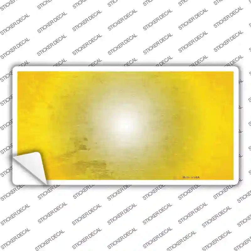 LP-3514s-S Yellow & White Fade Scratched Novelty Sticker Decal, Small