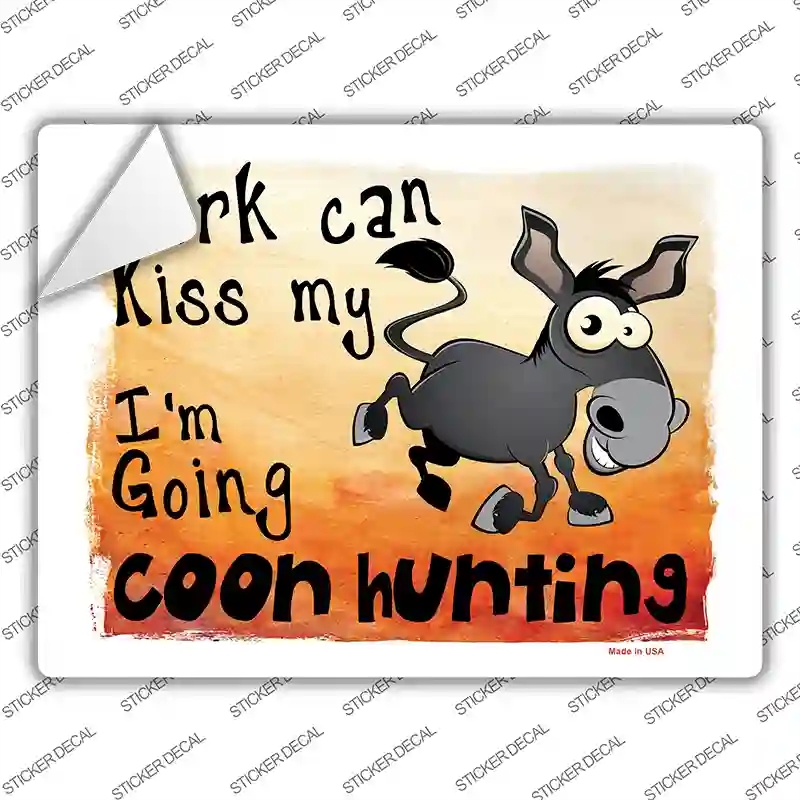 P-1118s-S Going Coon Hunting Novelty Rectangle Sticker Decal, Small