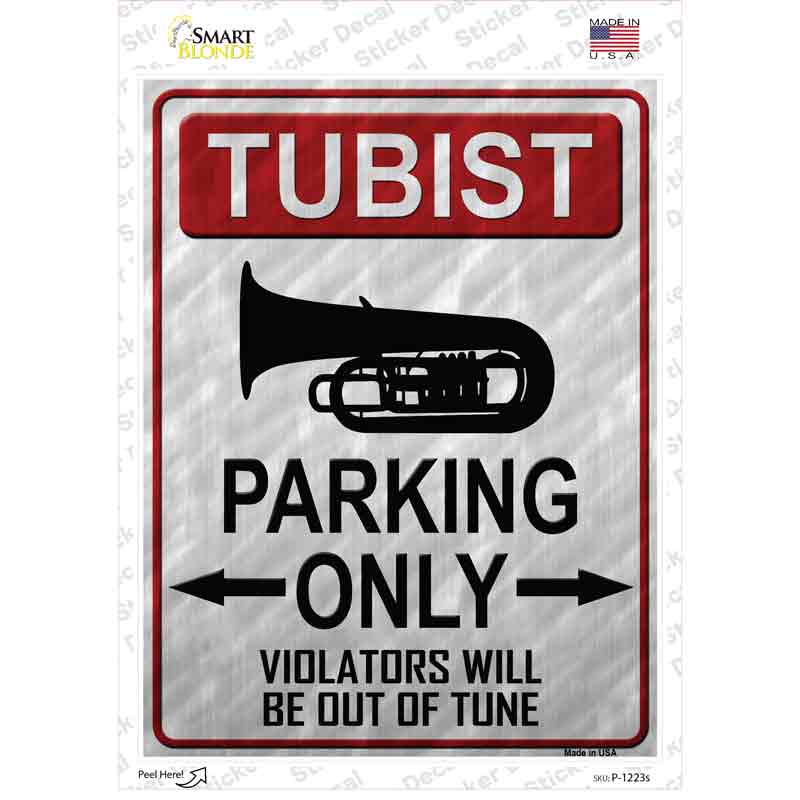 P-1223s-M Tubist Parking Novelty Rectangle Sticker Decal, Medium