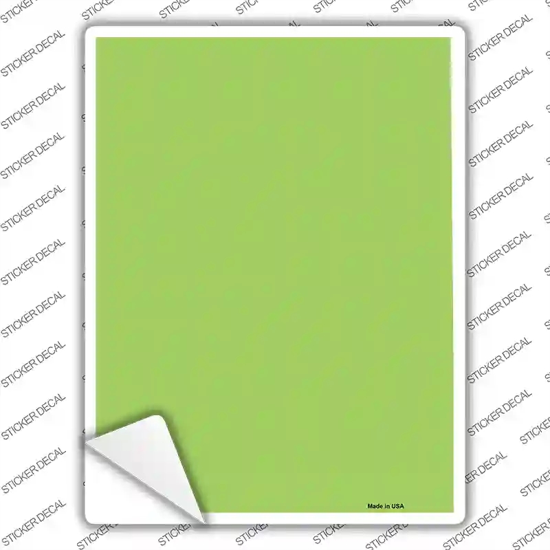 P-1708s-S Lime Green Blank Novelty Rectangle Sticker Decal, Small