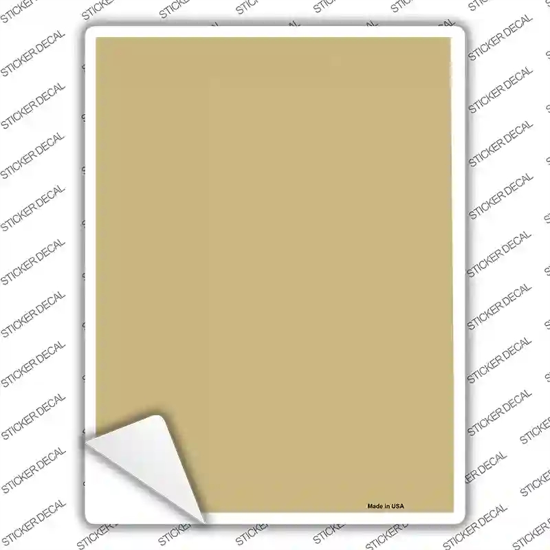 P-1710s-L Gold Blank Novelty Rectangle Sticker Decal, Large