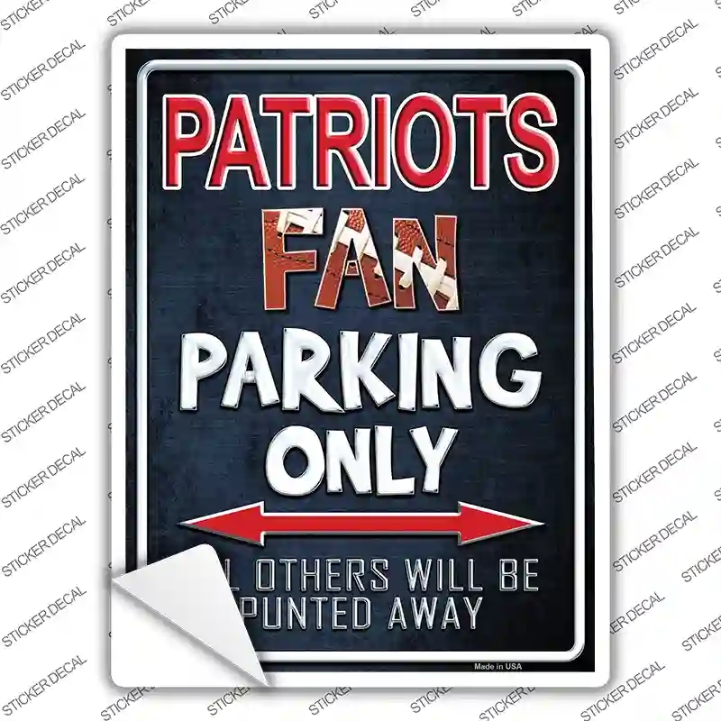 P-2029s-XL Patriots Novelty Rectangle Sticker Decal, Extra Large
