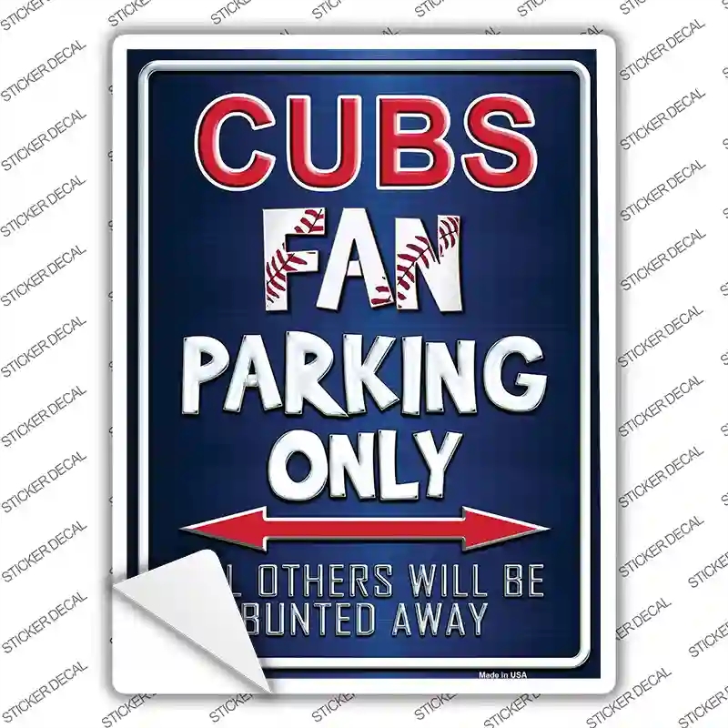 P-217s-XL Cubs Novelty Rectangle Sticker Decal, Extra Large