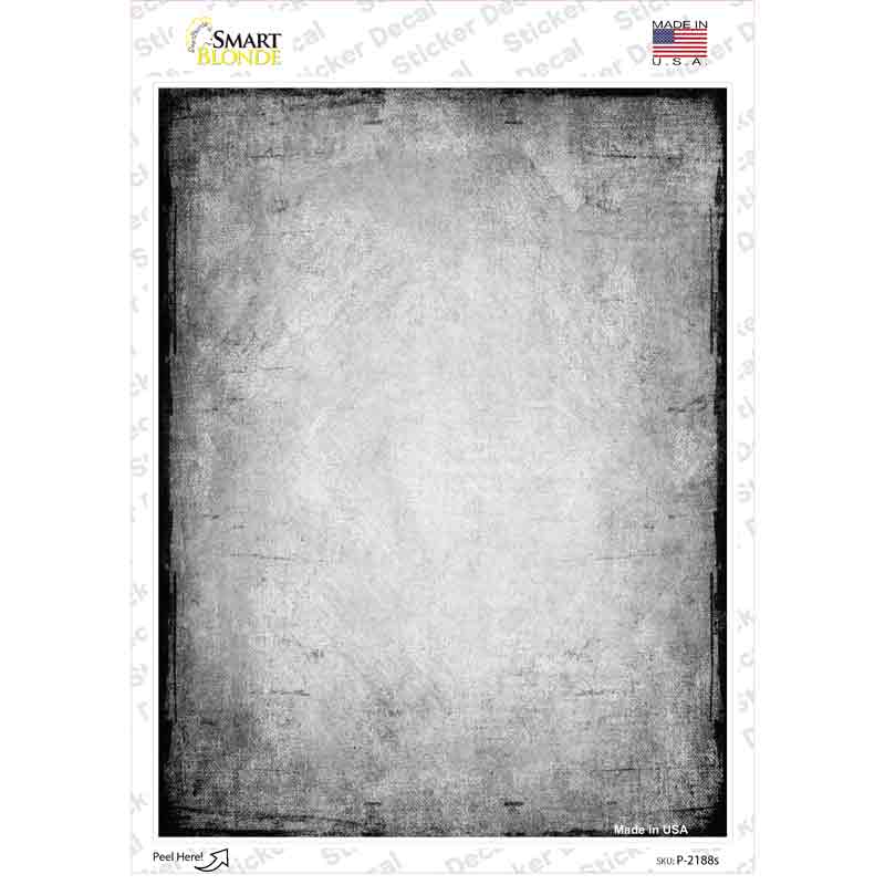 P-2188s-M Distressed Gray Novelty Rectangle Sticker Decal, Medium