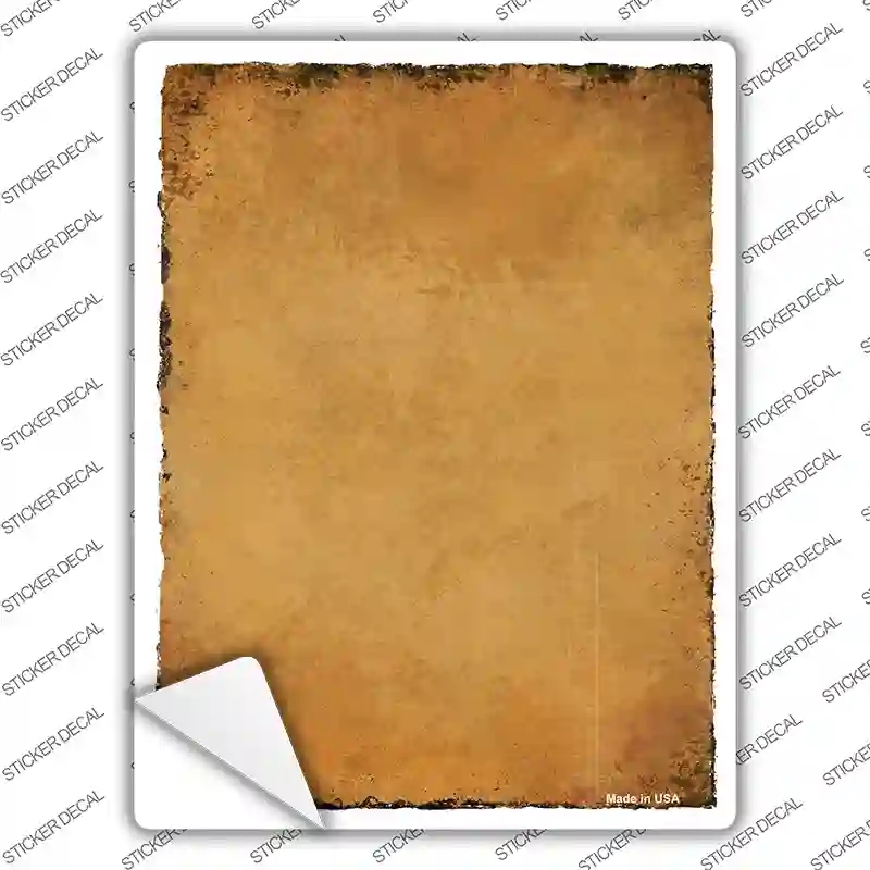 P-2189s-S Orange Torn Edge Novelty Rectangle Sticker Decal, Small