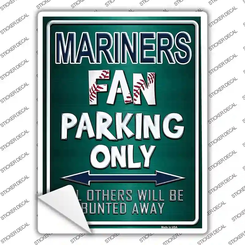 P-222s-XL Mariners Novelty Rectangle Sticker Decal, Extra Large