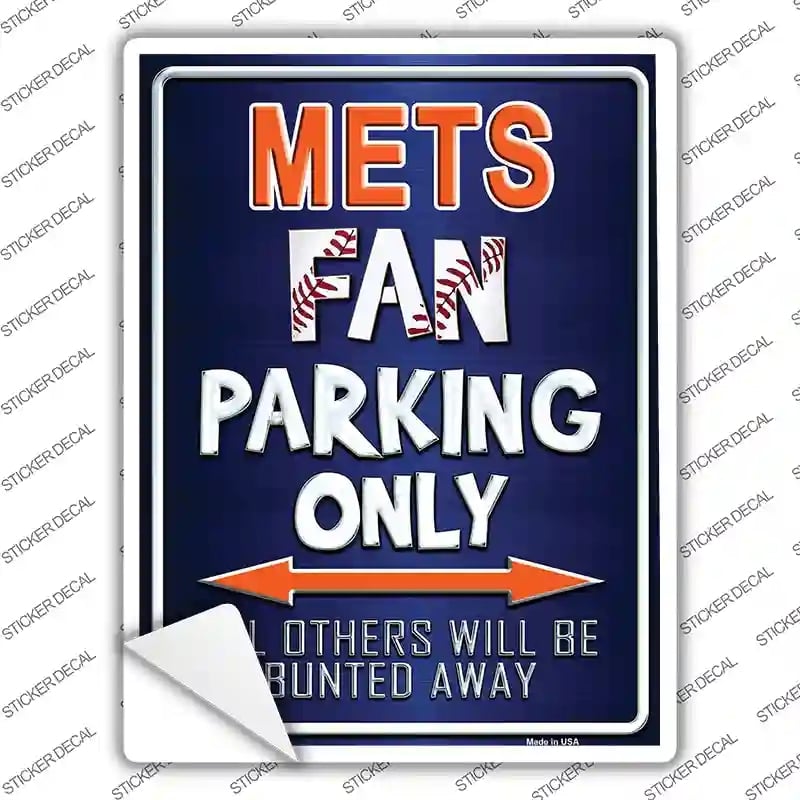 P-224s-XL Mets Novelty Rectangle Sticker Decal, Extra Large