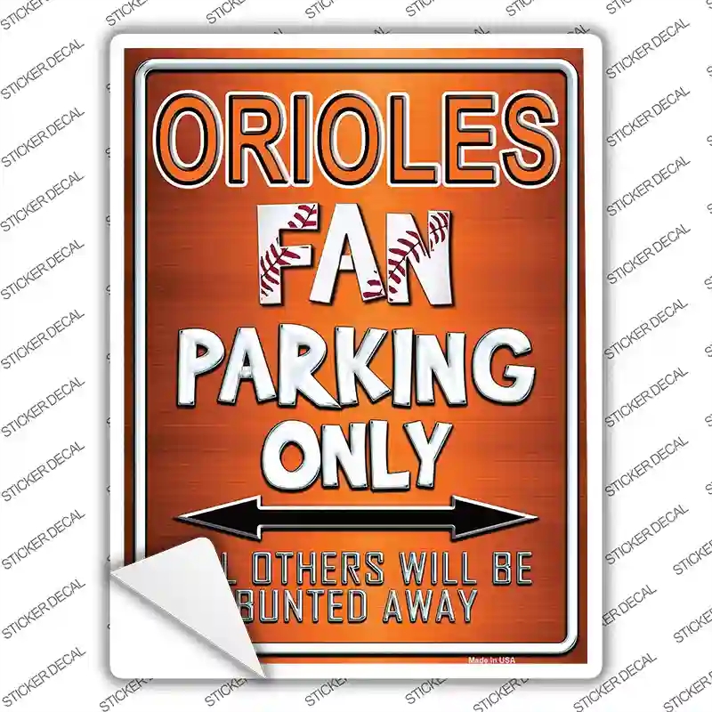 P-226s-XL Orioles Novelty Rectangle Sticker Decal, Extra Large