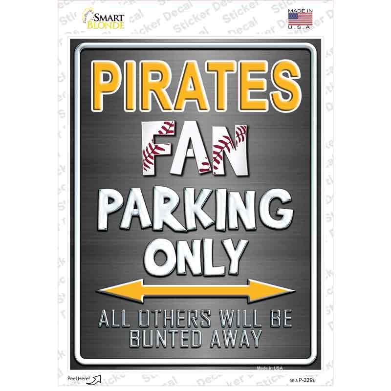 P-229s-M Pirates Novelty Rectangle Sticker Decal, Medium