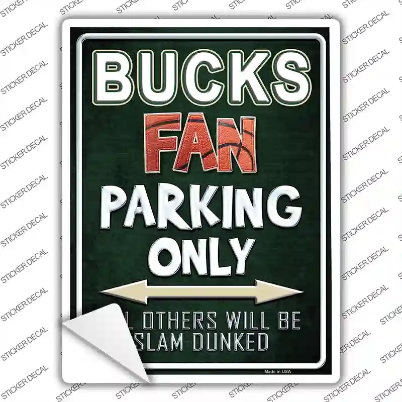 P-241s-XL Bucks Novelty Rectangle Sticker Decal, Extra Large