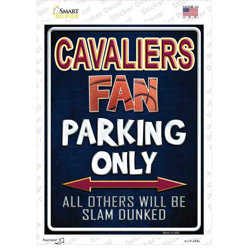 P-243s-M Cavaliers Novelty Rectangle Sticker Decal, Medium