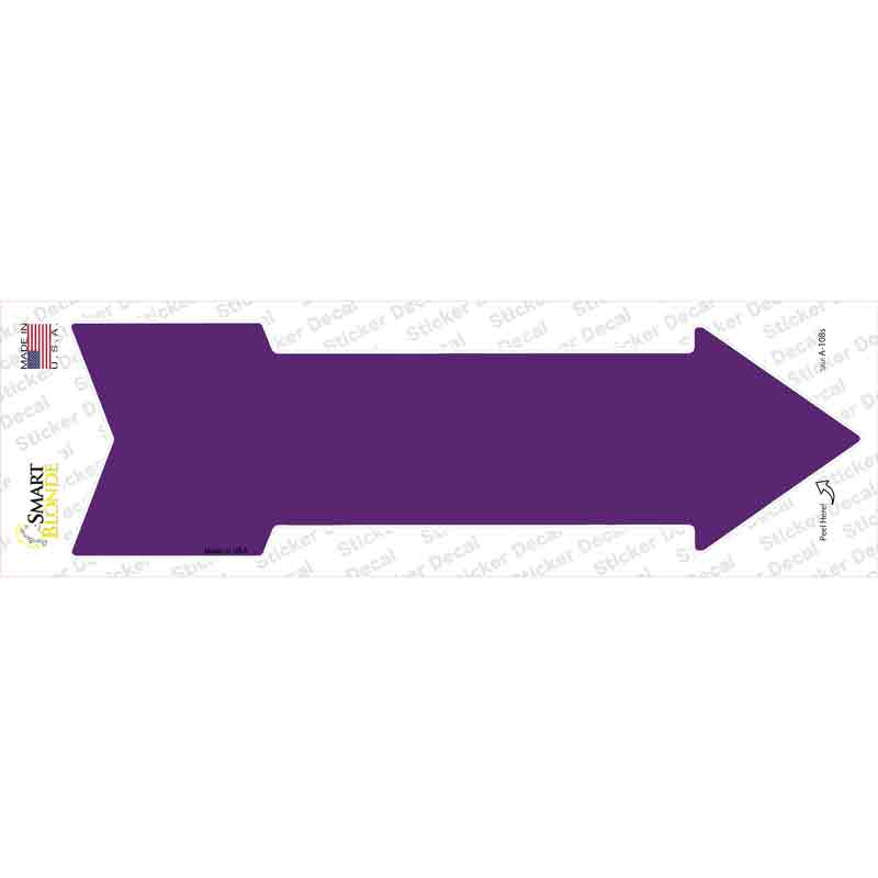 A-108s-M Purple Novelty Arrow Sticker Decal, Medium