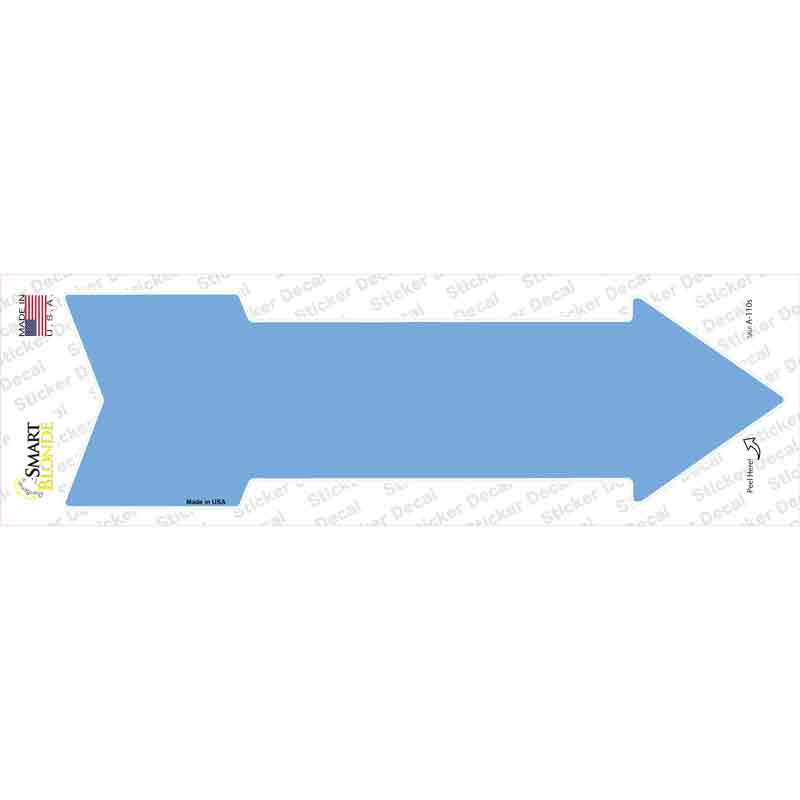 A-110s-M Light Blue Novelty Arrow Sticker Decal, Medium