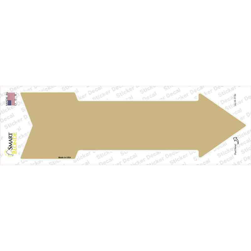 A-113s-M Gold Novelty Arrow Sticker Decal, Medium