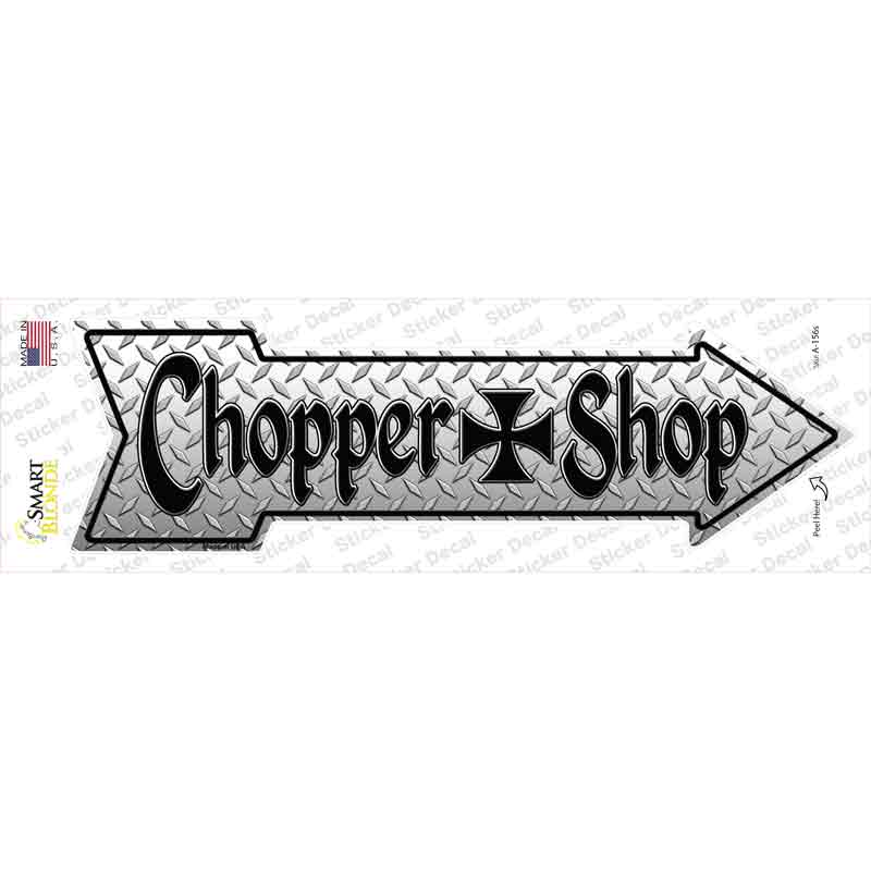 A-156s-M Chopper Shop Novelty Arrow Sticker Decal, Medium