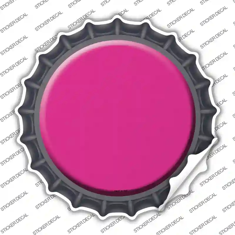 BC-152s-XL Pink Novelty Bottle Cap Sticker Decal, Extra Large