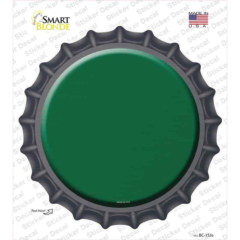 BC-153s-M Green Novelty Bottle Cap Sticker Decal, Medium