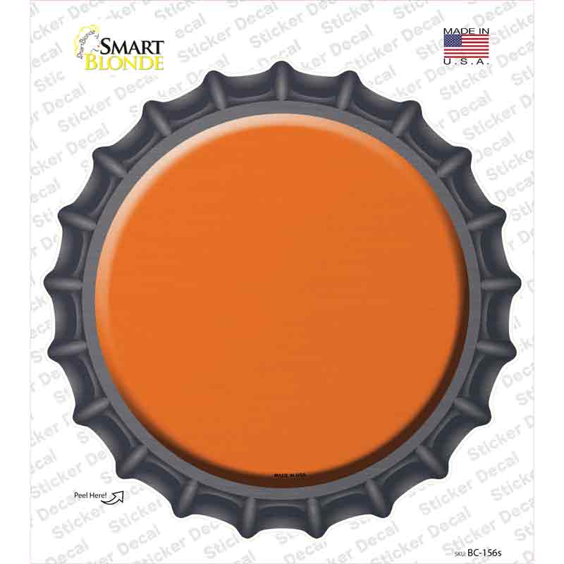 BC-156s-M Orange Novelty Bottle Cap Sticker Decal, Medium