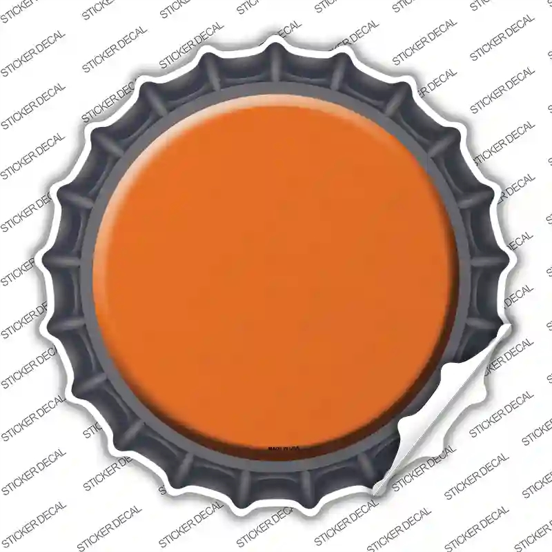 BC-156s-S Orange Novelty Bottle Cap Sticker Decal, Small