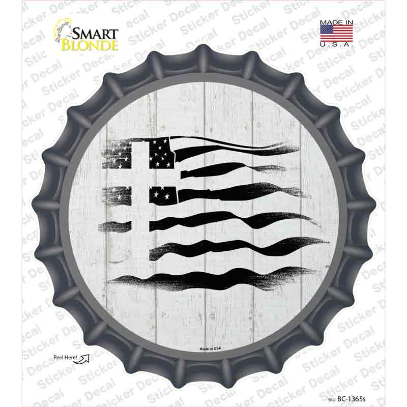 BC-1365s-M Christian Flag Novelty Bottle Cap Sticker Decal, Medium