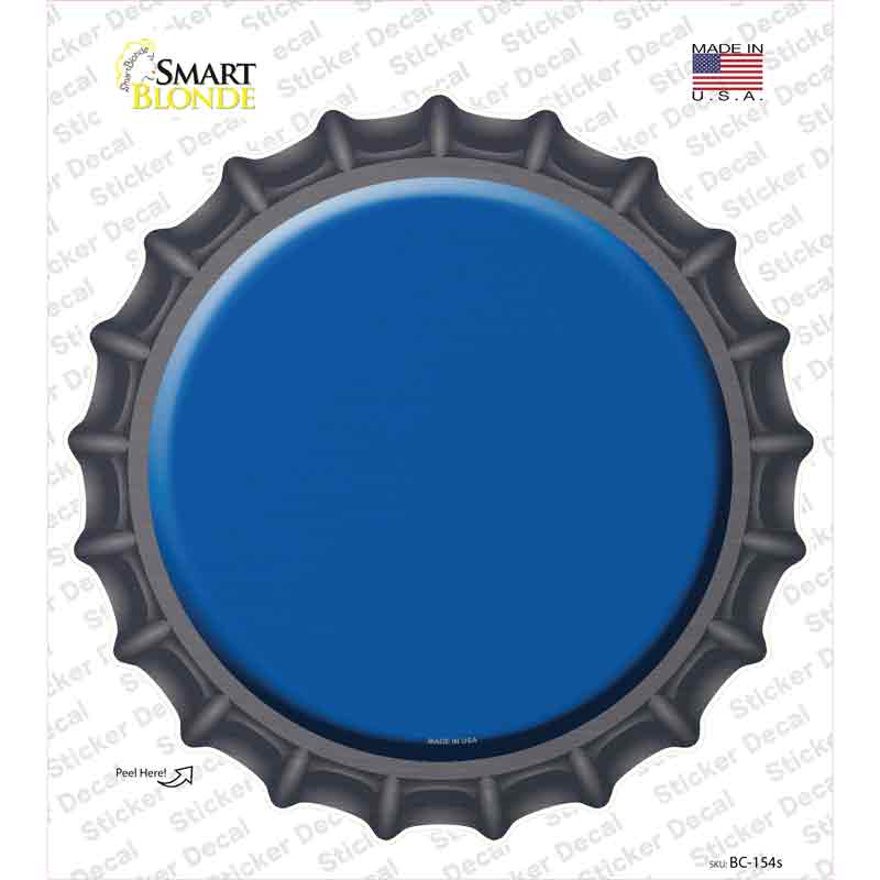 BC-154s-M Blue Novelty Bottle Cap Sticker Decal, Medium