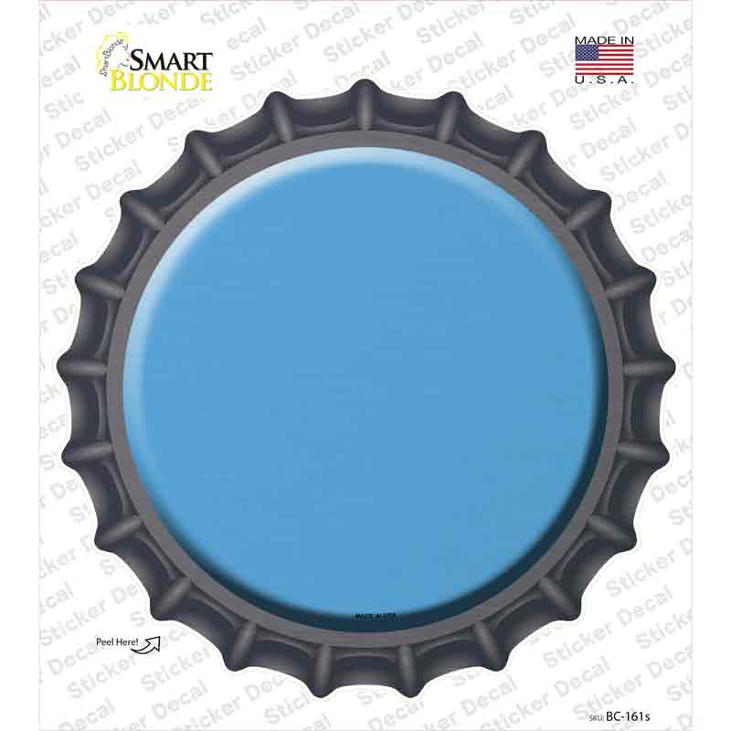 BC-161s-M Light Blue Novelty Bottle Cap Sticker Decal, Medium