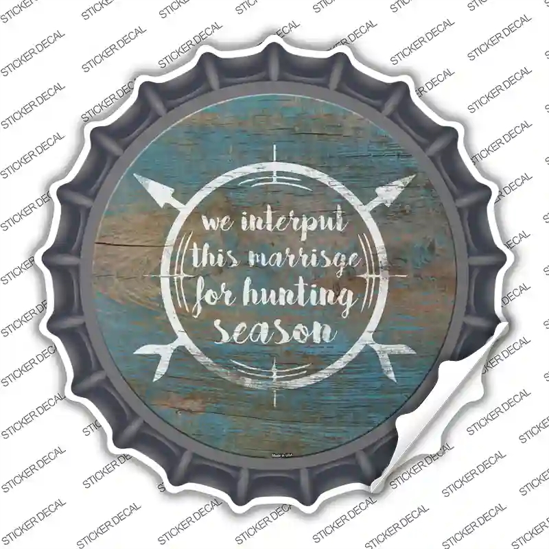BC-1114s-S For Hunting Season Novelty Bottle Cap Sticker Decal, Small