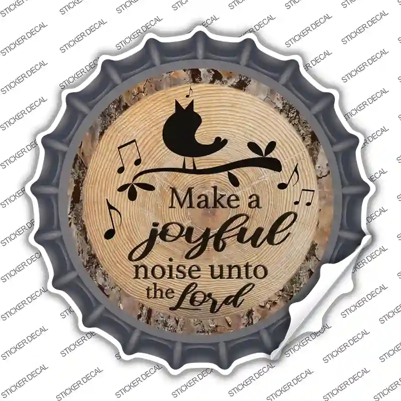 BC-1384s-S Joyful Noise Novelty Bottle Cap Sticker Decal, Small