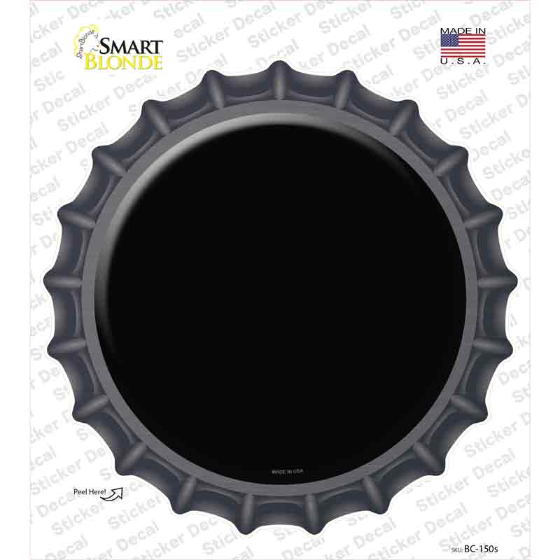 BC-150s-M Black Novelty Bottle Cap Sticker Decal, Medium