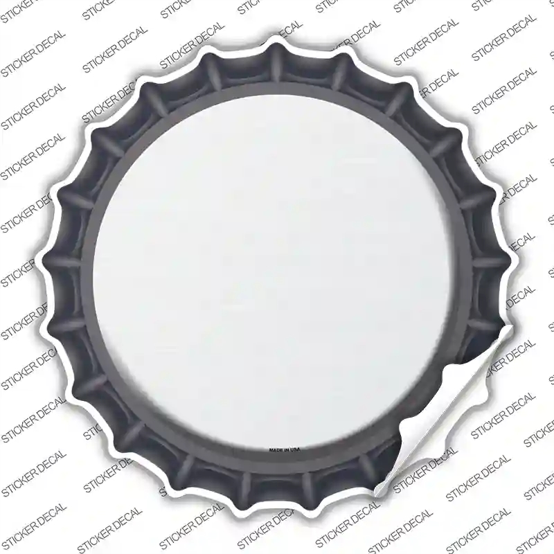 BC-151s-L White Novelty Bottle Cap Sticker Decal, Large