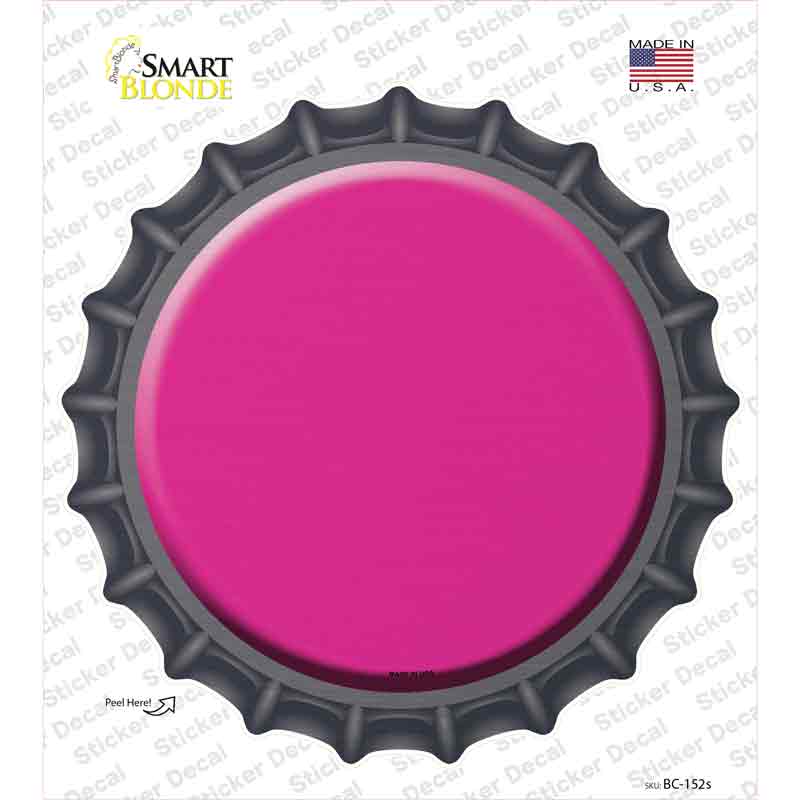 BC-152s-M Pink Novelty Bottle Cap Sticker Decal, Medium
