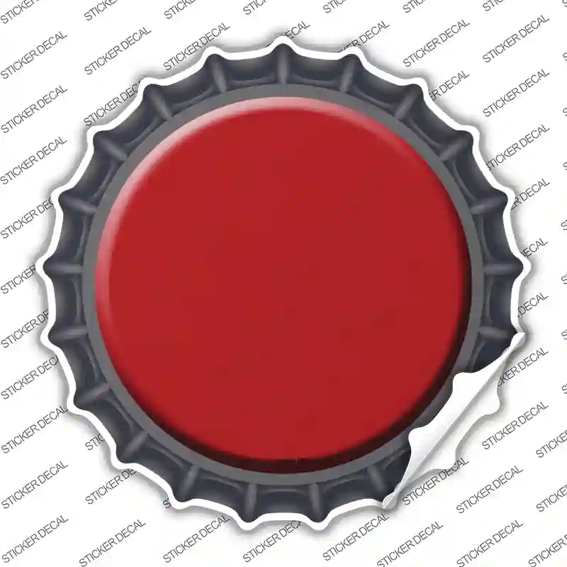 BC-157s-L Red Novelty Bottle Cap Sticker Decal, Large