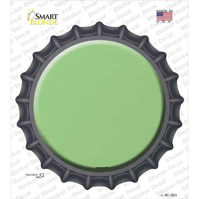 BC-162s-M Lime Green Novelty Bottle Cap Sticker Decal, Medium