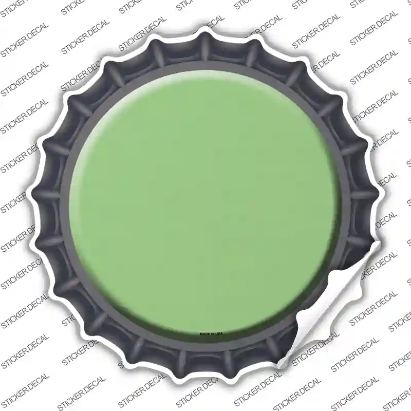 BC-162s-XL Lime Green Novelty Bottle Cap Sticker Decal, Extra Large