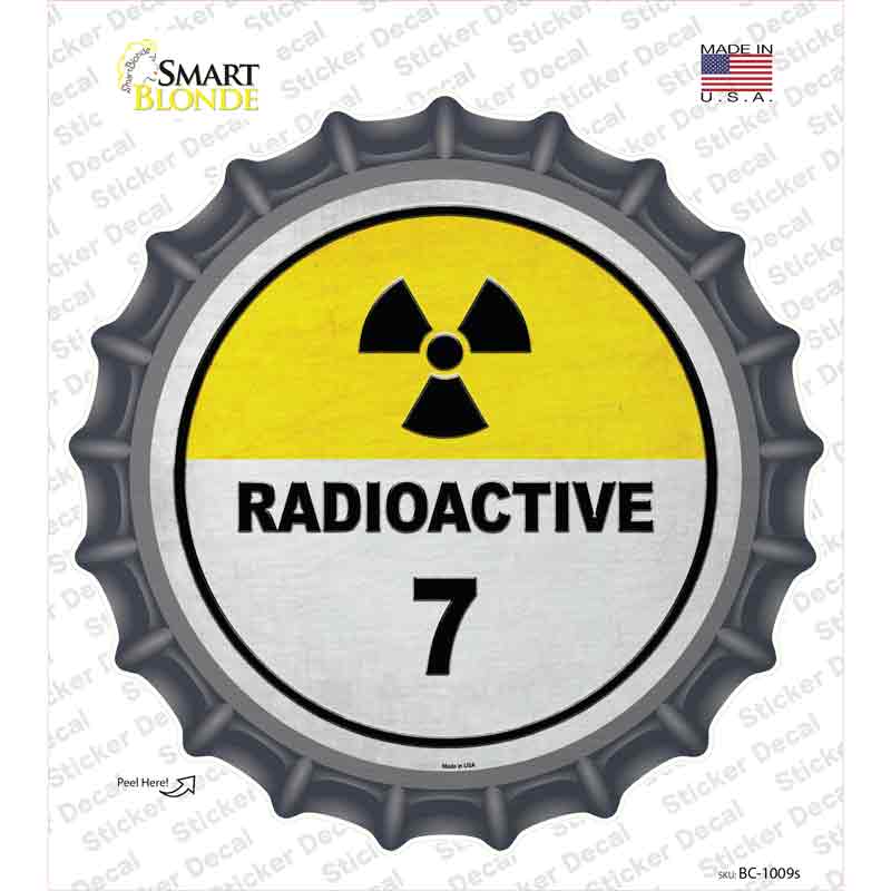 BC-1009s-M Radioactive Novelty Bottle Cap Sticker Decal, Medium