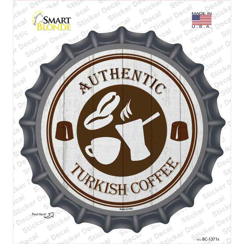 BC-1371s-M Authentic Turkish Novelty Bottle Cap Sticker Decal, Medium
