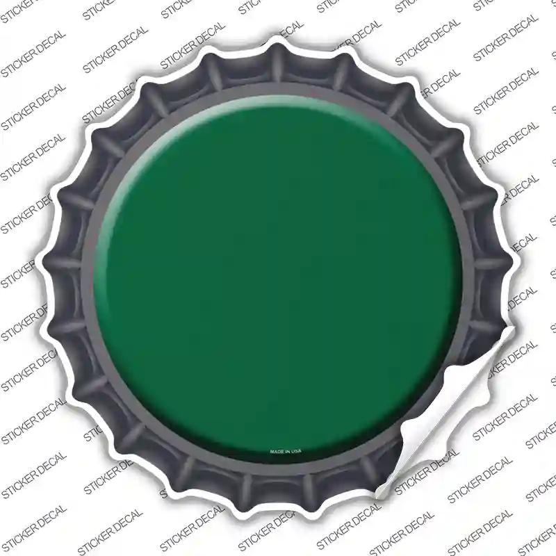 BC-153s-S Green Novelty Bottle Cap Sticker Decal, Small