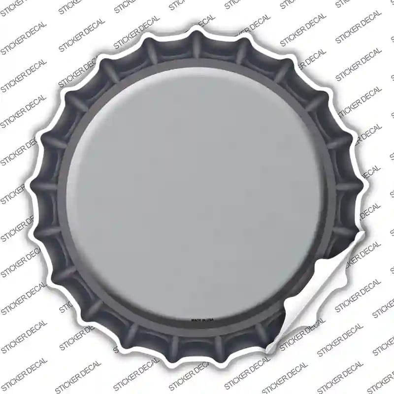 BC-158s-L Gray Novelty Bottle Cap Sticker Decal, Large