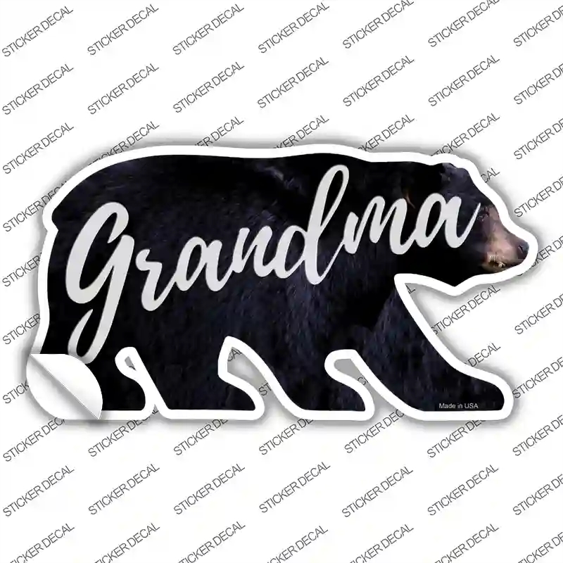 BR-058s-XL Grandma Novelty Bear Sticker Decal, Extra Large