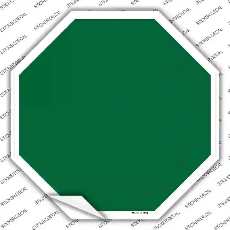 BS-1002s-XL Green Solid Novelty Octagon Sticker Decal, Extra Large