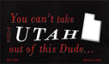 M-11298 3.5 x 2 in. Utah Dude Magnet Novelty Metal
