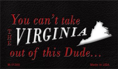 M-11300 3.5 x 2 in. Virginia Dude Magnet Novelty Metal -  Smart Blonde