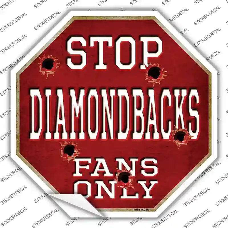 BS-221s-S Diamondbacks Fans Only Novelty Octagon Sticker Decal, Small