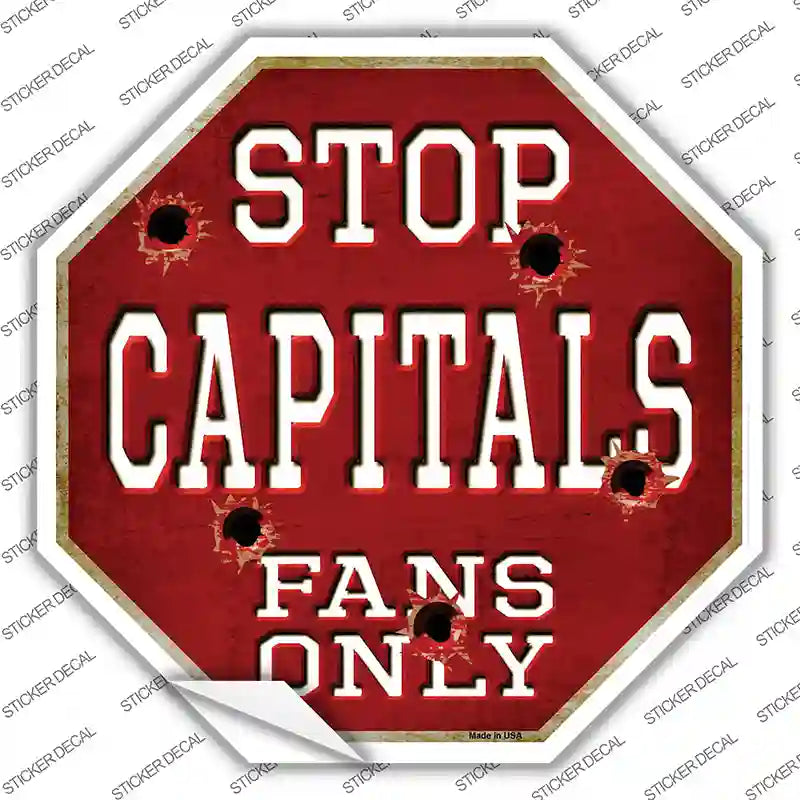 BS-286s-XL Capitals Fans Only Novelty Octagon Sticker Decal, Extra Large